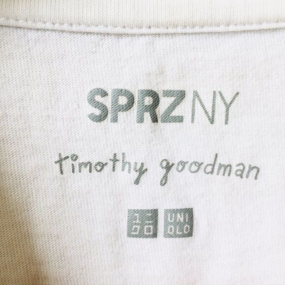 Uniqlo x Timothy Goodman SPRZNY White Pocket Tee - Picture 4 of 6